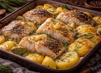 Запечённая рыба с картофелем по-мурмански в домашних условиях (Мурманская область)