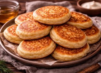 Ленинградские оладьи на кефире в домашних условиях (Ленинградская область)