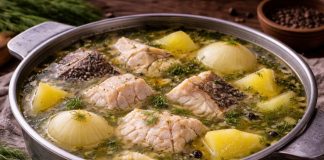 Мурманская уха из трески и палтуса в домашних условиях (Мурманская область)