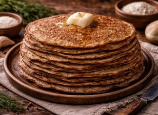 Новгородские блины на ржаной муке в домашних условиях (Новгородская область)