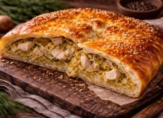 Пирог с капустой и рыбой по-ленинградски в духовке (Ленинградская область)