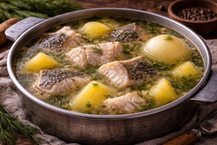 Поморская уха из трески в домашних условиях (Архангельская область) Поморская уха из трески в домашних условиях (Архангельская область)