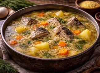 Псковская уха с пшёнкой в домашних условиях