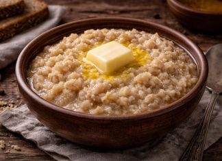 Ячневая каша с маслом по-вологодски (Вологодская область)