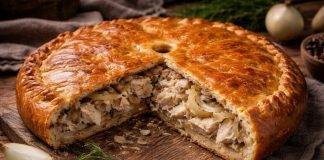 Пирог с рыбой и луком по-ненецки в духовке (Ненецкий автономный округ)