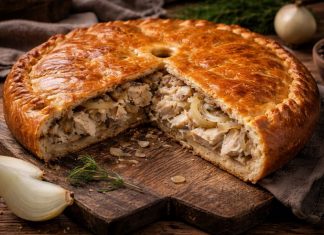 Пирог с рыбой и луком по-ненецки в духовке (Ненецкий автономный округ)