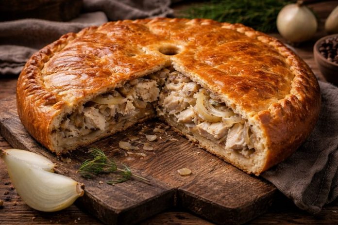 Пирог с рыбой и луком по-ненецки в духовке (Ненецкий автономный округ)