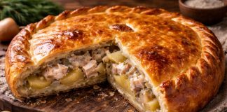 Пирог с рыбой по-северо-сибирски в духовке (Красноярский край) Пирог с рыбой по-северо-сибирски в духовке (Красноярский край)