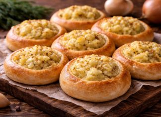 Сибирские шаньги с картофелем и луком в духовке (Красноярский край)