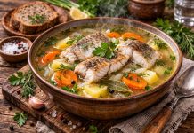 Суп из хариуса по-прибайкальски в домашних условиях (Иркутская область) Суп из хариуса по-прибайкальски в домашних условиях (Иркутская область)