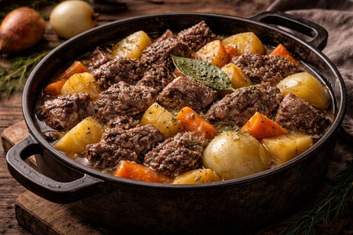 Тушёная оленина с корнеплодами по-ямальски в домашних условиях (Ямало-Ненецкий автономный округ)