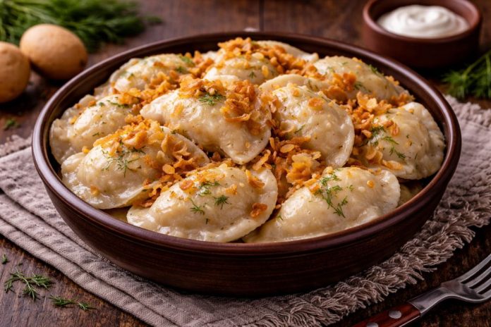 Домашние вареники с картофелем и луком по-биробиджански в домашних условиях (Еврейская автономная область)