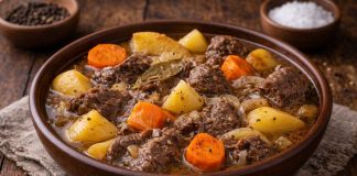 Тушёная говядина с луком и корнеплодами по-забайкальски Тушёная говядина с луком и корнеплодами по-забайкальски (Забайкальский край)