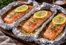 Запечённая рыба в фольге по-камчатски в домашних условиях