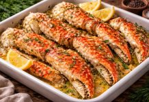 Краб, запечённый с маслом и чесноком в домашних условиях (Приморский край)