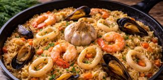 Плов с морепродуктами по-дальневосточному в домашних условиях (Приморский край)