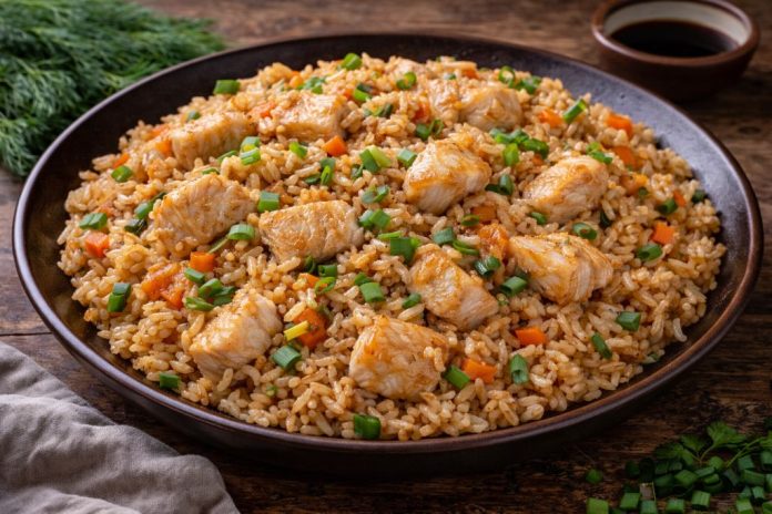 Рис с рыбой и соевым соусом в домашних условиях (Приморский край)