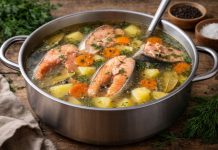 Рыбный суп из горбуши по-камчатски в домашних условиях