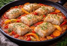 Тушёная треска с овощами в домашних условиях (Приморский край)