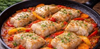 Тушёная треска с овощами в домашних условиях (Приморский край)