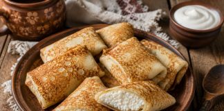 Домашние блины с творогом в домашних условиях (Рязанская область)