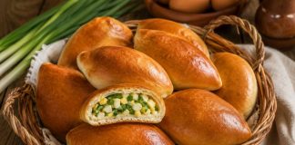 Домашние пирожки с яйцом и зелёным луком в домашних условиях (Рязанская область)