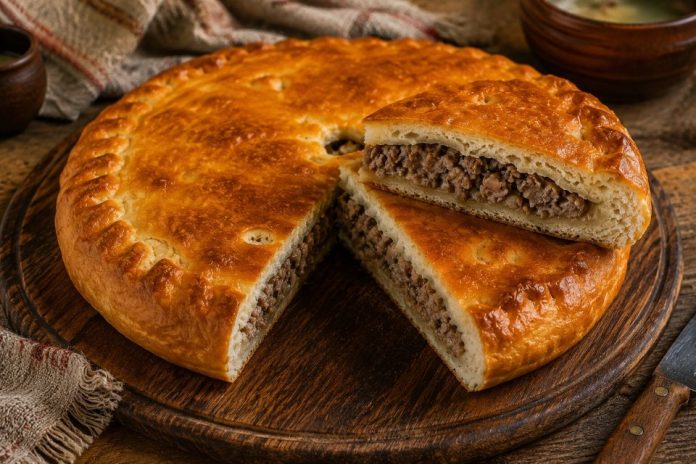 Домашний пирог с мясом в духовке (Магаданская область)