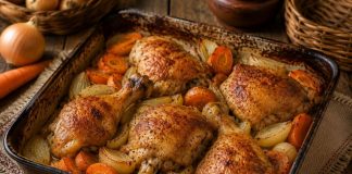 Запечённая курица с луком и морковью в домашних условиях (Кировская область) Запечённая курица с луком и морковью в домашних условиях (Кировская область)