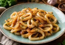 Кальмары, жаренные с луком в домашних условиях (Сахалинская область)