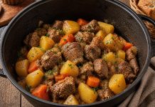 Картофель с мясом в казане в домашних условиях (Магаданская область)