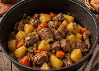 Картофель с мясом в казане в домашних условиях (Магаданская область)