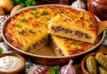Картофельная бабка с мясом в домашних условиях (Тамбовская область)