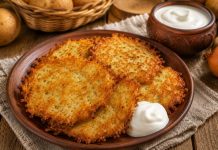 Картофельные драники со сметаной в домашних условиях (Рязанская область)