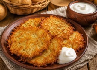 Картофельные драники со сметаной в домашних условиях (Рязанская область)