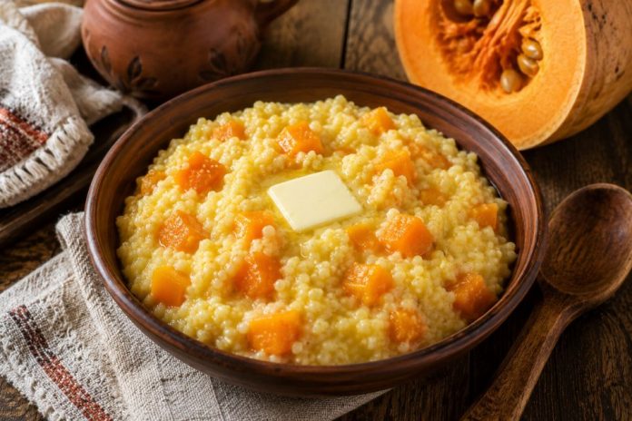 Пшённая каша с тыквой в домашних условиях (Рязанская область)