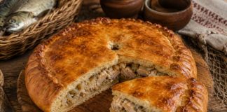 Рыбный пирог из речной рыбы в домашних условиях (Кировская область)
