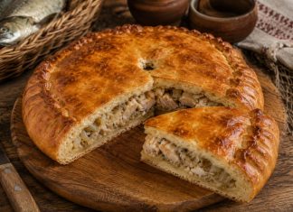 Рыбный пирог из речной рыбы в домашних условиях (Кировская область)