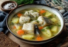 Рыбный суп из трески в домашних условиях (Магаданская область)