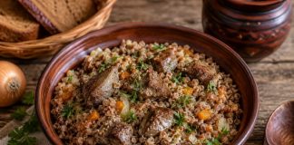 Гречневая каша с печенью в домашних условиях (Тамбовская область)