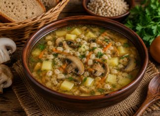 Грибной суп с перловкой в домашних условиях (Орловская область)