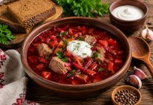 Домашний борщ со свининой в домашних условиях (Брянская область)