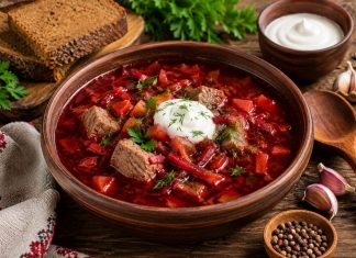 Домашний борщ со свининой в домашних условиях (Брянская область)