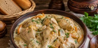 Курица, тушённая в сметане в домашних условиях (Орловская область) Курица, тушённая в сметане в домашних условиях (Орловская область)