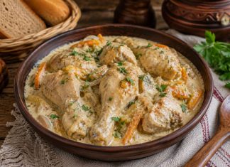 Курица, тушённая в сметане в домашних условиях (Орловская область)