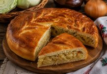 Пирог с капустой в духовке в домашних условиях (Орловская область)