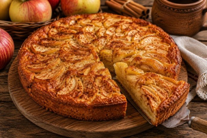 Пирог с яблоками и корицей в домашних условиях (Орловская область)