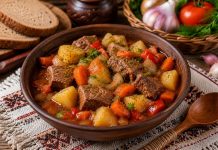 Тушёная говядина с овощами в домашних условиях (Тамбовская область)