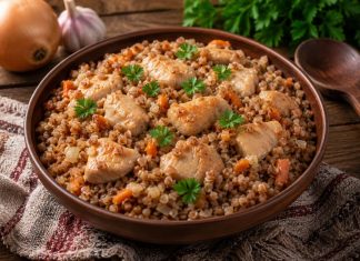 Гречневая каша с курицей в домашних условиях (Брянская область)